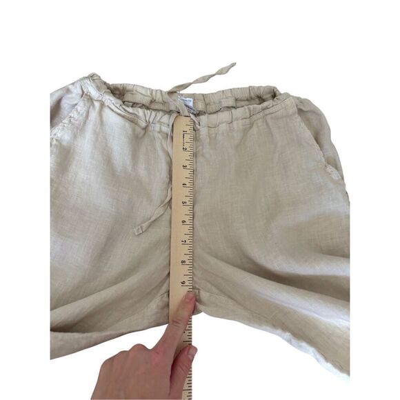 CP Shades Hampton Linen Pant Linen Small Cream Tapered Legs Pockets - Picture 7 of 7